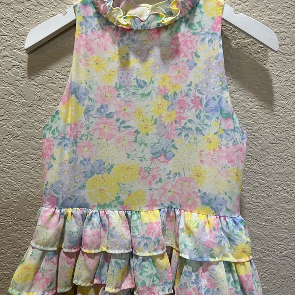 Janie and Jack pastel floral dress size 12 - Picture 2 of 5
